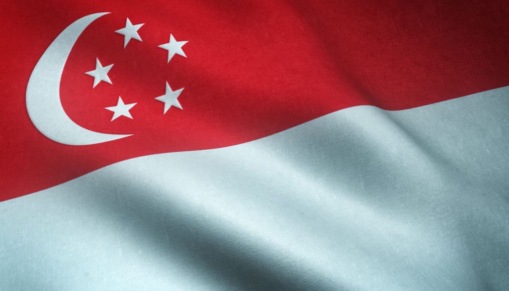the flag of singapore