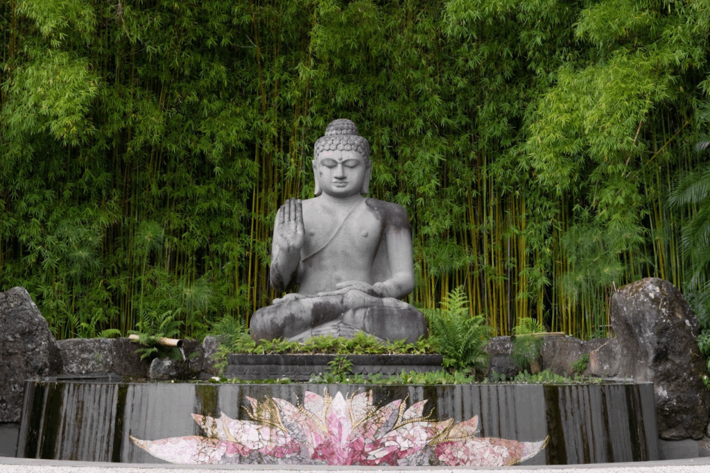 grey buddhist statue